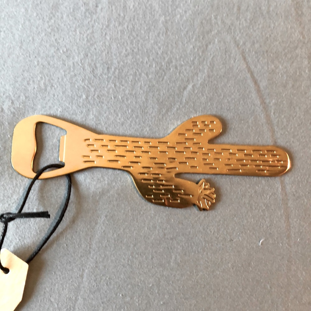 Gold Cactus bottle opener